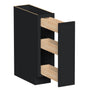 Slim Ebony Black Shaker RTA 9"W x 34.5"H x 24"D Spice Pantry Base Cabinet with 1 Drawer
