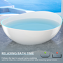 63" Unique Shaped Solid Surface Freestanding Bathtub with Warm-Touch Insulation