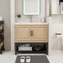 Freestanding Bathroom Vanity with White Ceramic Sink & Hot and Cold Faucet
