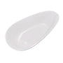59" Luxury Handcrafted Freestanding Solid Surface Soaking Bathtub in Glossy White