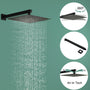 12" Wall-Mount Shower System with Tub Spout in Matte Black