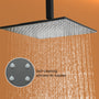 12" Ceiling-Mounted Rainfall Shower System with Handheld & Body Jets