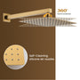 10" Wall Mounted Dual Shower Head Rain Shower System with Tub Spout