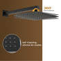 10" Wall Mounted Dual Shower Head Rain Shower System with Tub Spout