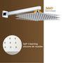 10" Wall Mounted Dual Shower Head Rain Shower System with Tub Spout