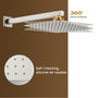 10" Wall Mounted Dual Shower Head Rain Shower System with Tub Spout