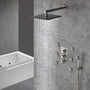 12" Thermostatic Complete Shower System with Rough-in Valve & 6 Body Jets