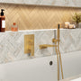 Wall Mounted Bathtub Faucet Set With Handheld Shower Head