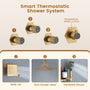 Ceiling Mount 3 Function Thermostatic Shower System with Rainfall Massage Jets