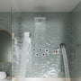 12" Dual Shower Head System with with 360° Side Sprays & Shelving Shower Holder