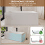 59" Rectangular Solid Surface Freestanding Bathtub with Sloped Backrest