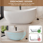63" Solid Surface Freestanding Soaking Bathtub with High Backrest