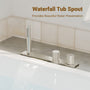 2-Handle Waterfall Roman Tub Faucet with Handheld Shower