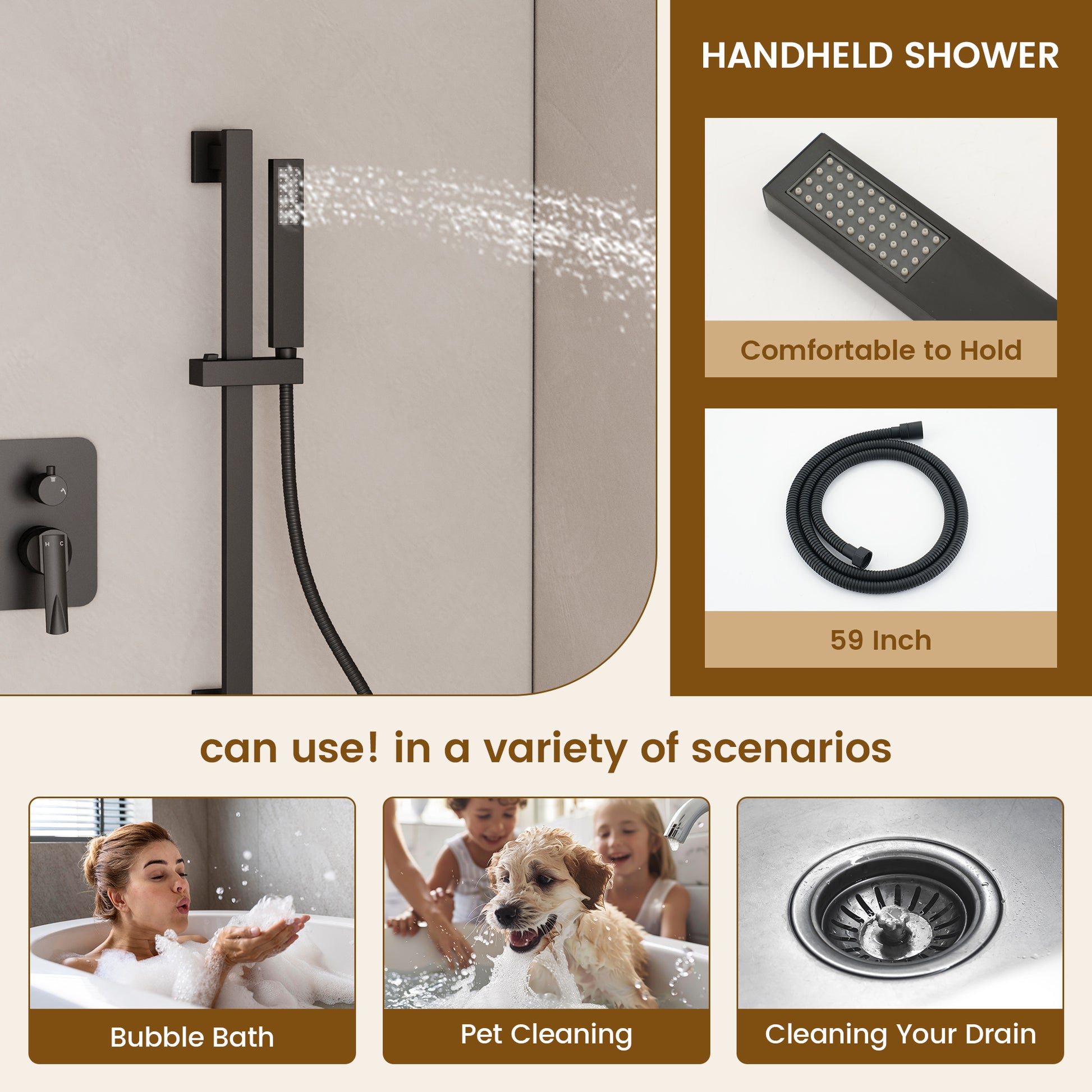 20*14 inch Ceiling-Mounted Luxury Shower System with LED Lights