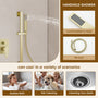 20*14 inch 3-Function Body Jet Shower System with LED Lights & Slide Bar