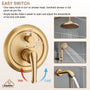 CASAINC 8.3 inch Wall-mounted Rain Shower Faucet with Pressure Balanced Valve
