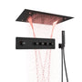 31.4" x 23.6" 4-Function Ceiling-Mounted Thermostatic Shower System with LED Lights