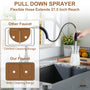Matte Black Touchless Kitchen Faucet with Pull-Down Sprayer