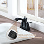 Luxurious 2-Hole Bathroom Sink Faucet Set with Dual Handles, Matte Black Finish