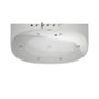 67" Freestanding Whirlpool Bathtub with 6 Hydro Jets & LED Mood Lighting