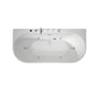 63" Acrylic Freestanding Whirlpool Bathtub with 6 Jets and 7-Color LED Light