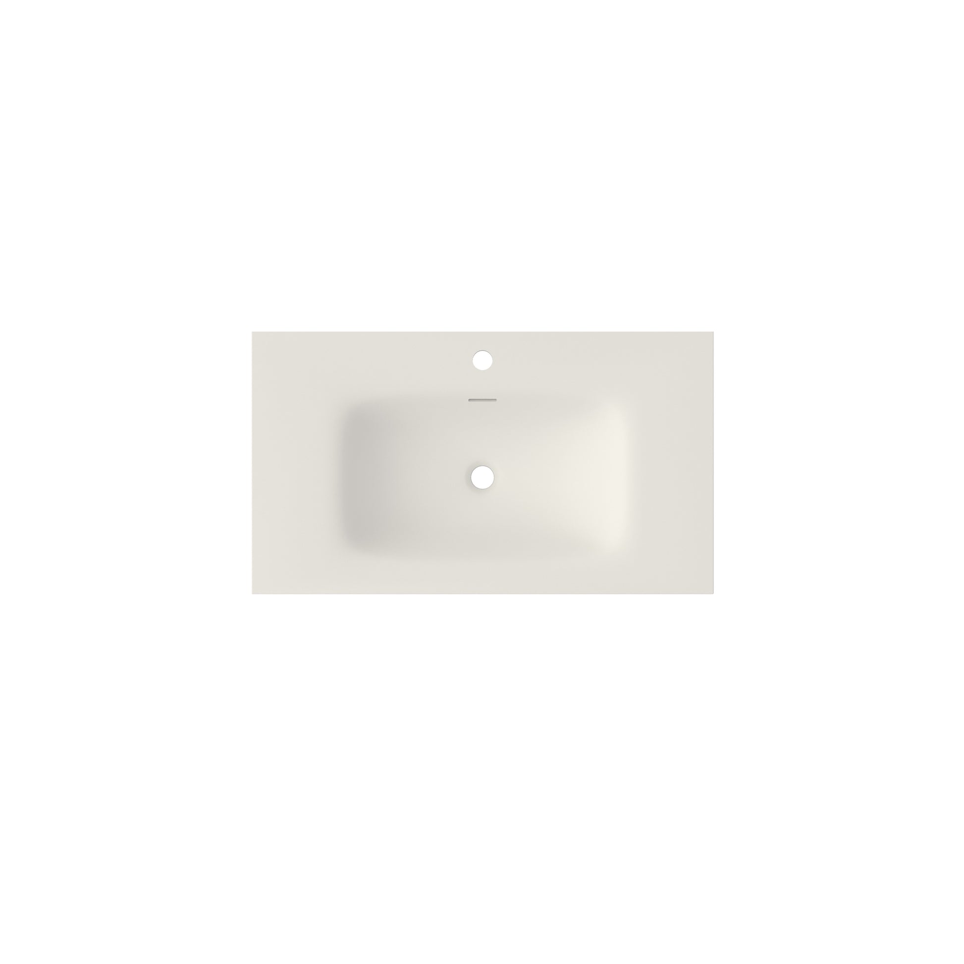 32 in. Solid Surface Wall-Mounted Basin Sink with Single Faucet Hole