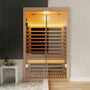 Low EMF 2-Person Far Infrared Hemlock Sauna Room with Double Glass Doors