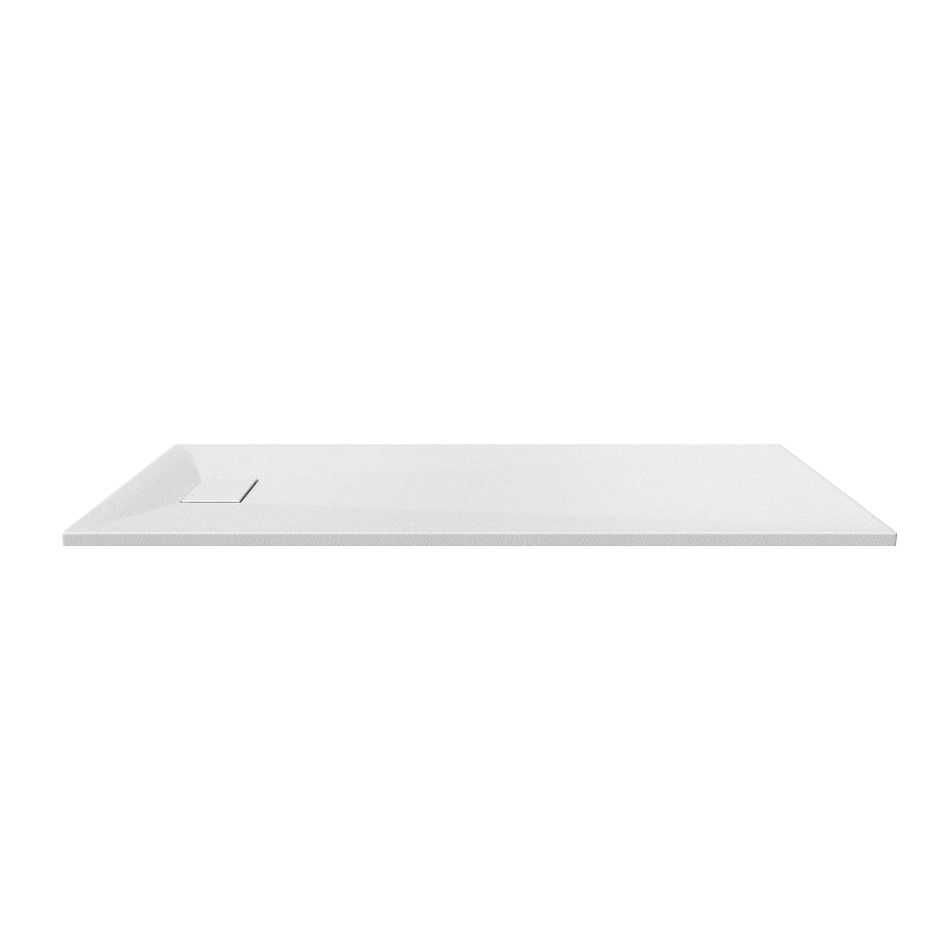 European-Style SMC Shower Base with Sleek Marble Texture in Black & White