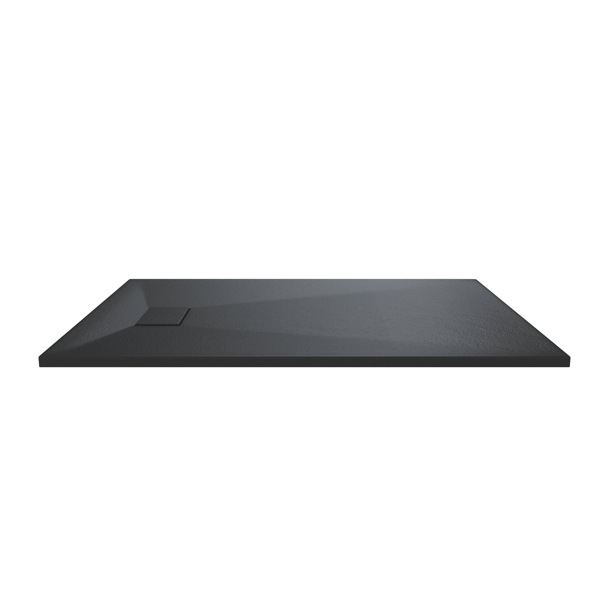 European-Style SMC Shower Base with Sleek Marble Texture in Black & White