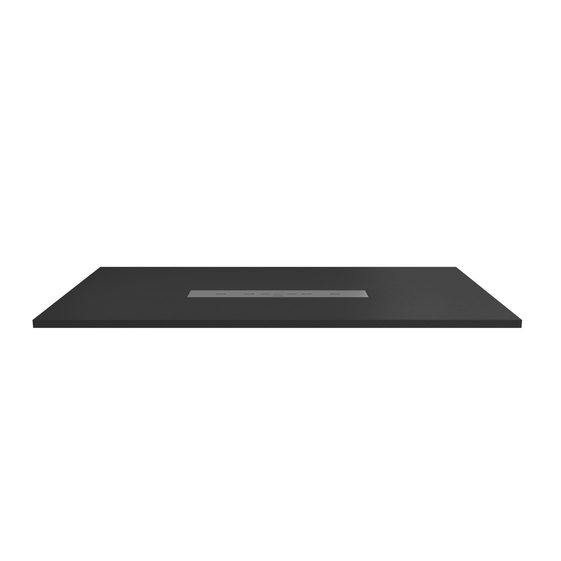 Durable SMC Composite Shower Base Pan with Center Drain in Black & White