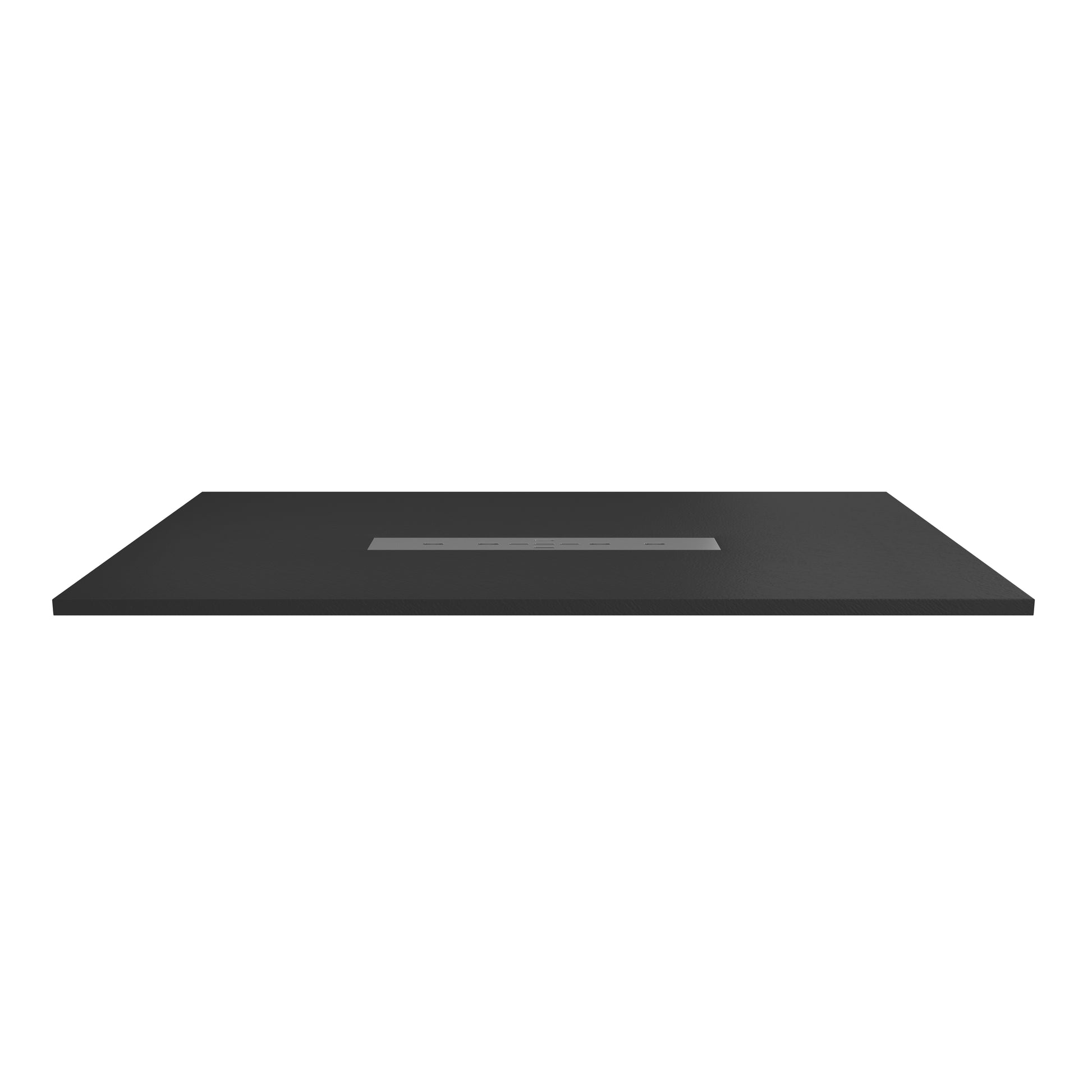 Durable SMC Composite Shower Base Pan with Center Drain in Black & White
