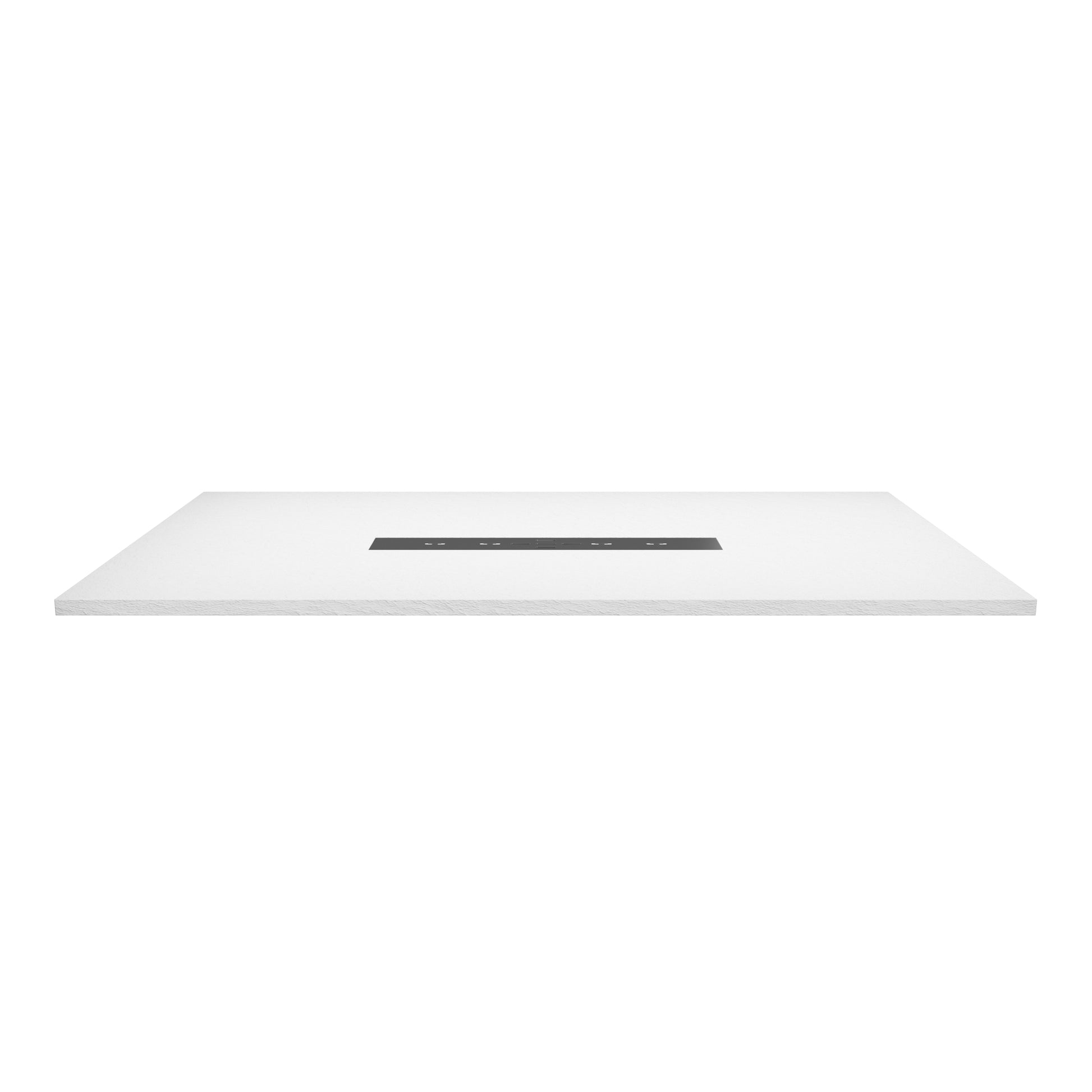 Durable SMC Composite Shower Base Pan with Center Drain in Black & White