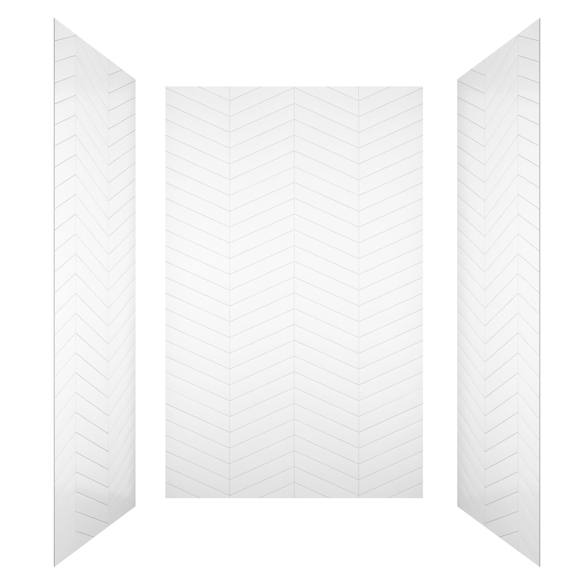 V-Shaped Herringbone SMC Shower Wall Panels with Waterproof & Easy Install