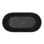 59" Oval Solid Surface Freestanding Bathtub with Black & Gold Star River Pattern