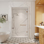 European-Style SMC Shower Base with Sleek Marble Texture in Black & White