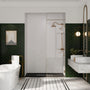 Durable SMC Composite Shower Base Pan with Center Drain in Black & White