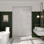 Durable SMC Composite Shower Base Pan with Center Drain in Black & White