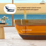 59"/67" Pure Resin Freestanding Transparent Bathtub with Center Drain