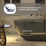59"/67" Pure Resin Freestanding Transparent Bathtub with Center Drain