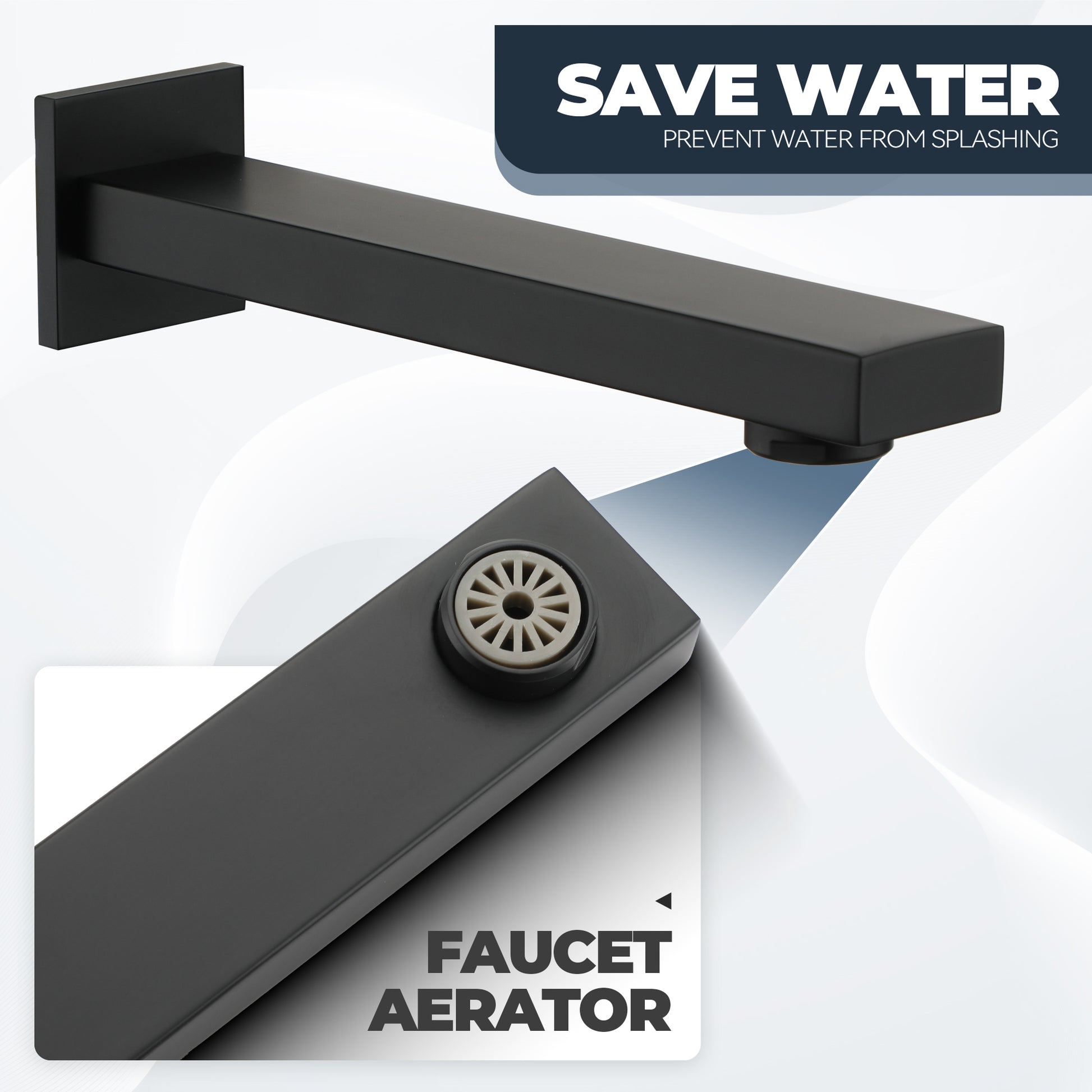 10" Wall Mounted Dual Shower Heads Shower System With Tub Spout 