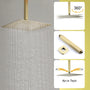 10-inch/12inch Rainfall Shower System With Hand Shower & Pressure-Balanced Valve