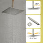 10" Ceiling-Mount Rain Shower System with Handheld Shower in Brushed Nickel