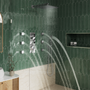 12" Thermostatic Shower System with Rainfall Showerhead & 6 Body Jets