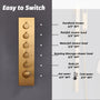 27.6" x 15.7" Luxury Thermostatic Shower System with LED Rainfall & Waterfall