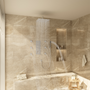 12" Thermostatic LED Shower System Wall-Mount Rain Showerhead with 6 Body Jets