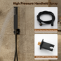12" Ceiling-Mounted Shower System with Digital Display & 6 Body Jets