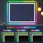 Tempered RGB LED Bathroom Mirror with Smart Controls & Anti-Fog