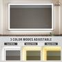 Tempered Glass LED Mirror with Aluminum Frame for Bathroom Vanity