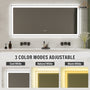 Tempered Glass LED Mirror with Aluminum Frame for Bathroom Vanity
