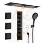 35" x 12" 6-Function Luxury Shower System with Body Jets & Bluetooth Music Playback